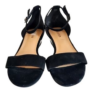 🟢 Jasmine Jyenni Ankle Strap Sandals Black Size 6 NWOT